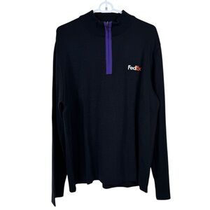 FEDEX 1/4 Zip Sweater Stan Herman Size XL